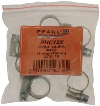 Pearl PHC12X 16mm Hose Clips Size MOO (10 Pieces)