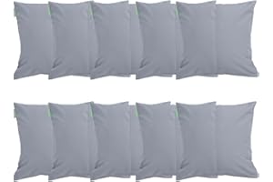 Gardenista Large Garden Scatter Cushion | Water Resistant Hollowfibre Filled Outdoor Seating Furniture Pillow | Great for Patio Rattan Chairs | Comfy & Lightweight (10, Grey)