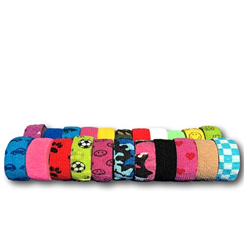 LisaCare - Tiritas en rollo, ideal para niños, elásticas y sin pegamento, 2,5 cm de ancho