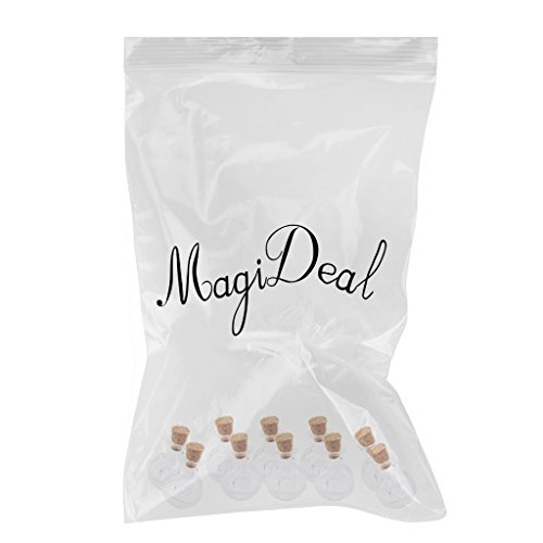 Mini Glass Kork Flasche XO Winebottle Jars Vials Wunsch Flasche Love Note 10 Stk. - 2