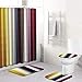Produktbild VENMO Home Badematten Set,Abdeckmatte Set Bad Duschvorhang 3D Muster(Bad Teppich + Pedestal Toilettensitzabdeckung),Badematte Im 4-Er Set,Fussmatte Duschmatte Badezimmermatte Badvorleger