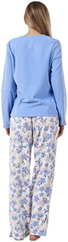 ChicWhisper Ladies Gorgeous Printed Fleece Pyjama Set Womens PJ's Winter Warm Nightwear
