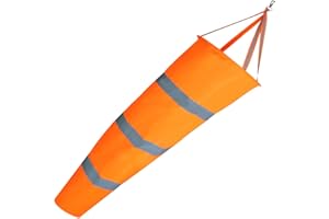 Chihutown 39 Inch/100cm Windsock, Airport Windsocks Outdoor Durable, Rip-stop Windsocks Measurement Sock Bag, Wind Direction Indicator with Reflective Belt (1 pcs)