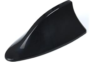 RUFD Shark Fin Aerial for Opel Vauxhall Astra K Corsa E 2015 2016 2017 2018 2019, ABS Car Shark Fin Roof Antenna Low Wind Resistance Streamline Enhanced Signal Aerials Antenna,A Black