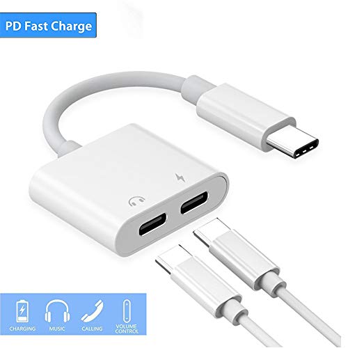 Adaptador USB C Auriculares, AD ADTRIP USB C Audio Adaptador Tipo C Auriculares Compatible con Google Pixel 2XL/3/3XL, Huawei P20/P20 Pro/P30 Pro, Xiaomi Mi 8, Google Pixel C Tablet