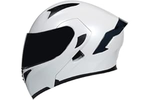 Woljay Casco Moto Modulare Integrato apribile Parasole caschi Doppia Visiera per uomo donna Scooter Adulto DOT ECER22-05