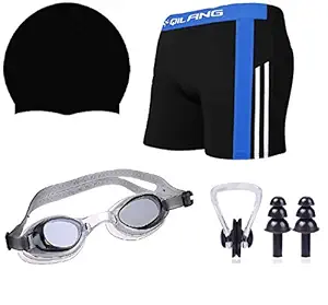 Golden Girl Swimming Kit-SP-790(Blk) Swimming Set, 13-15 Years (Black)