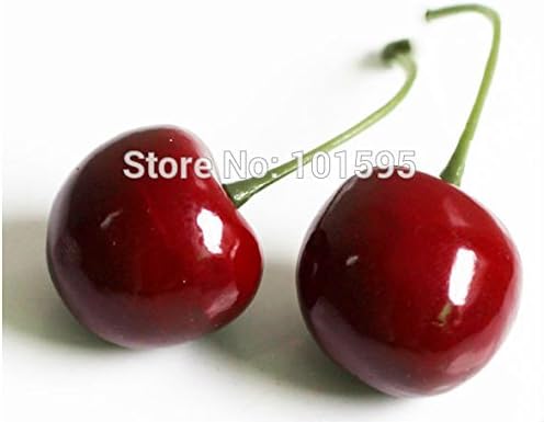(Tm)20Pcs/Pack Fake Faux Fruit Cherry Artificial Model Cake Top Decor House Party Table Decorative Photograph Background Accessories