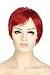 S-noilite® Fashion Short Full Wig Heat Resistant Synthetic Hair Wigs for Women (Croped Style, Dark Red)