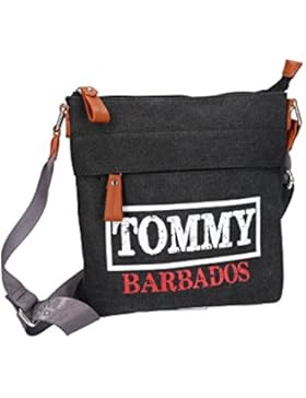 Umgehängt herren TOMMY BARBADOS bandolier platt schwarz