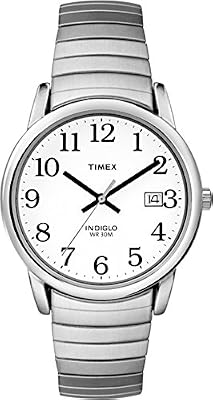 Timex - Homme - T2H451 - Heritage Easy Reader - Quartz Analogique - Blanc - Argent - Acier Inoxydable