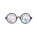 Price comparison product image Rcool Kaleidoscope Glasses Rave Festival Party EDM Sunglasses Rainbow Prism Refraction Diffracted Lens Multicolor Light Show Glasses Goggles (Black)