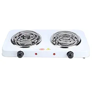 Electric Double Burners, Automatic Temperature Control Durable and Antirust Double Burners Hot Plate, Lightweight Design for Home School Kitchen Restraunt