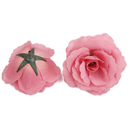 20 Stueck Rosa Rosenkoepfe Kunstseideblume, Hochzeit Garten Dekor Diy - 2