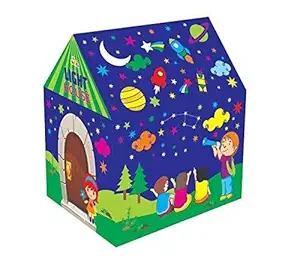 House of Senstaion Jumbo Size Extremely Light Weight , Water Proof Kids Play Tent House for 10 Year Old Girls and Boys- LED Light House (Random Design Will be Shipped)