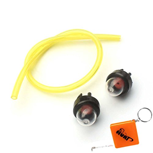 HURI 2x Vergaser Primer Zündkapsel Pumpe Benzinpumpe passend für Dolmar PS32 PS35 PS330 PS340 PS341 PS350 PS410 PS411 Motorsäge und Benzinschlauch - 2