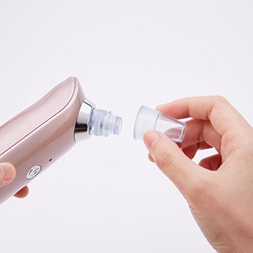 poren cleaner, Beautysay Chargeable 900mAh einstellbar 5 Düse Extraktionswerkzeug Hautpflege Vakuum Blackhead Remover(Rosen Gold) - 6