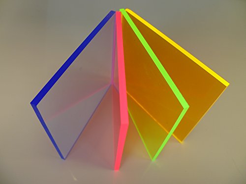 B&T Metall PMMA Acrylglas GS (Plexiglas ®) ROT fluoreszierend glatt 3,0 mm stark UV beständig beidseitig foliert im Zuschnitt - 2
