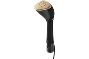 Philips 7000 Series Handheld Steamers - 1500 W, 28 g/min Vapor. Optimal Temperature. Metal iron sole, 100ml + 200ml Removable Tank. Mitten/Style Rug, Black (STH7060/80)
