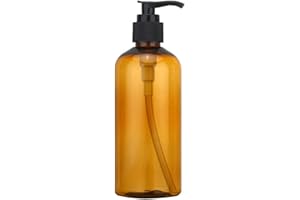 Geminimall 100/200/300 ml leere nachfüllbare Flasche Shampoo Flasche Pumpflasche Lotionbehälter Spülung Spender Dusche Kunststoff Bad Waschen Massage Öl Flasche braun 300 ml