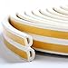 Price comparison product image Bro Door Window Draught Excluder Strip Foam Seal Weather Stripping EPDM Tape Adhesive Rubber Gasket Soundproofing Weatherstrip, 9mm x 6mm x 3 Meters, 4 Seals Total 12M (D type, White)