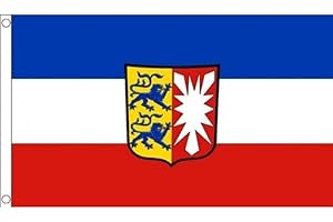 AZ FLAG - Flagge Schleswig-Holstein - 150x90 cm - Schleswig-Holstein Fahne 100% Polyester mit Messing-Ösen - 110g