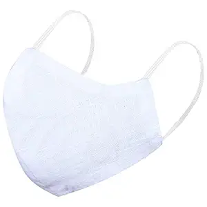 JK ENTERPRISE Unisex 2 ply pure cotton fabric Bikers Dust Protection and Respirator anti Pollution Cambridge Reusable, Washable, Durable Face Mask (White) -Pack of 10