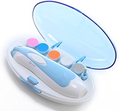 Baby Nail File-Safe Baby Nail Clippers for Newborn or Toddler Toes and Fingernails Electric (Blue)