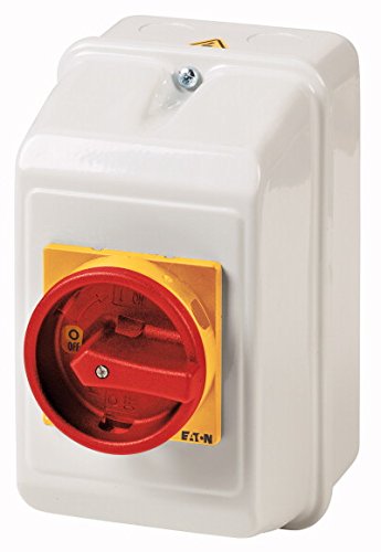 Preisvergleich Produktbild Eaton 025522 Hauptschalter, Stahlgehäuse, 3P, 32A, Griff rot gelb, Abschliessbar