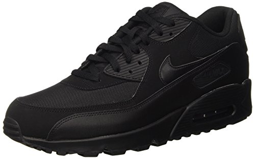 FR Meilleur Nike Air Max 90 Leather, Running Entrainement Homme, Negro (Noir / Noir-Noir-Noir), 44 EU