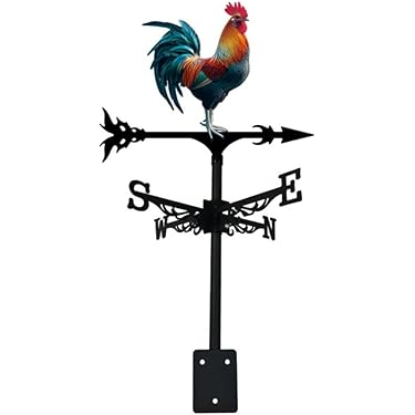 Hitburu Flugzeug Windspirale Metall - Wetterfahne Für Garten Und Terrasse 80cm Höhe