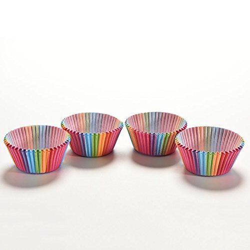 fomccu 100 Colorful Rainbow Papier Kuchen Cup Liners Backen Muffin Cup Schutzhülle für Party - 8
