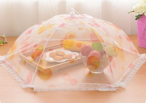 Spitze zusammenklappbar Mesh Lebensmittel Protectors Gericht Bezug Garn Zelt für Home Indoor Outdoor Picknick Apple Flower