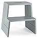 Produktbild NATUREHOME Design-Tritthocker Massivholz Buche Grau Sitzhocker Holz