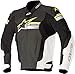 Produktbild Alpinestars Fuji Lederjacke Schwarz-Weiß-Neongelb (56)