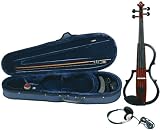 1 pieza GEWA Strings Violín Eléctrico Barnizado rojo/marrón transparente