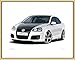 Produktbild Poster mit Rahmen 40 x 50 cm, Gold - Oettinger Tuning Jetta 5 gerahmt - Antireflex Acrylglas