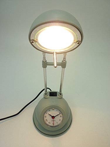 Preisvergleich Produktbild Niedervolt Halogen Schreibtischleuchte Uhr mit Teleskopfunktion variabel verstellbar