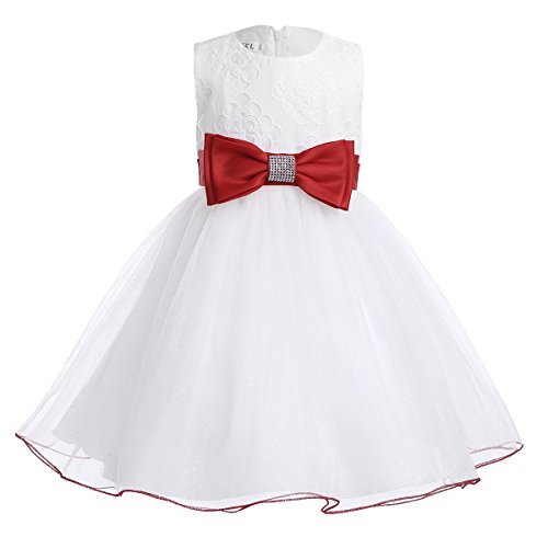 Iiniim Baby Girls Formal Party Dress Flower Bowknot Tulle Wedding |  Desertcart Fiji