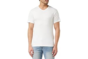 Athena - Lot de 4 T-shirts Homme Col V - 100% Coton Bio - Label OEKO-TEX® standard 100 - Maillots de Corps Certification GOTS - Hypoallergénique, Manches Courtes