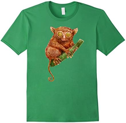 Men's Tarsier Shirt: Philippine Tarsier Funny Cute Eyes T-Shirt Small Grass