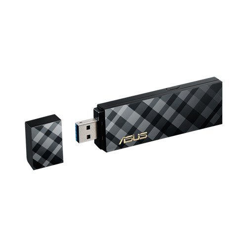 Asequible ASUS USB-AC55 - Adaptador USB Dual-Band inalámbrico AC1300
(USB 3.0, WPS), negro Especial