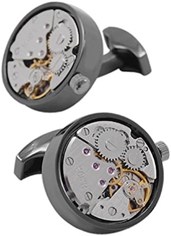 BALANCEYG Gold Fashion Silver Men Movement Gift Mechanical Watch Business Cufflinks Cuff Button