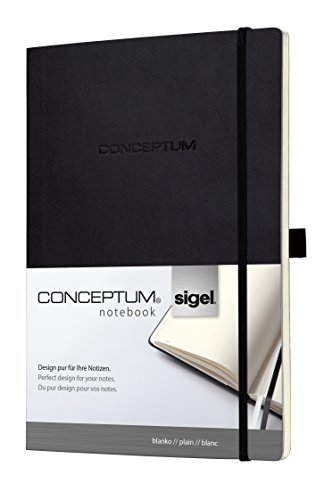 Sigel CO210 Notizbuch, ca. A4, blanko, Softcover, schwarz, CONCEPTUM - weitere Farben