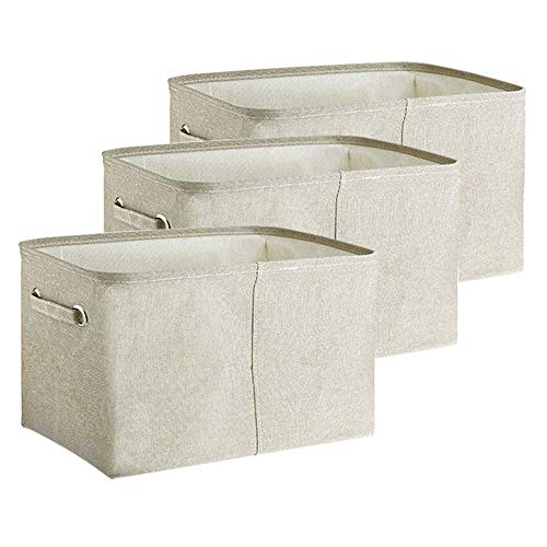 Ailina Cestas de Almacenamiento, ultraligeras y robustas, para pañales, Mantas, Toallas y Ropa de recién Nacido, Regalos y guardería [Clase energética A+++], 3-Package(L)