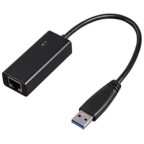 Hama USB 3.0 Gigabit-Ethernet-Adapter, Netzwerkadapter 10/100/1000 Mbps (RJ-45 auf USB 3.0), schwarz