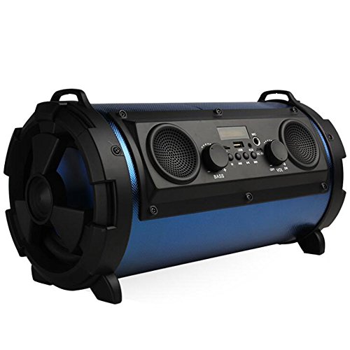 Preisvergleich Produktbild Kabelloser Bluetooth-Lautsprecher, Tragbarer Stereo-Außenlautsprecher Mit High-Definition-Audio Und Verbessertem Bass, Eingebauter Dual-Drive-Lautsprecher, Freisprechfunktion, TF-Kartensteckplatz, 15 W-Subwoofer,Blue