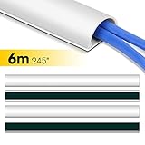 No más cables colgantes: este elegante corrector de cable de media ronda es el tamaño perfecto para acomodar cables para un sistema de entretenimiento, elegante y elegante, que mejora la apariencia del hogar y la oficina ocultando la impresora, la computadora y los cables Ethernet fuera de la vista
