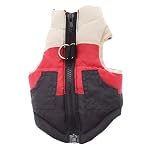 YiJee-Animale-Domestico-Cane-Vestiti-Gilet-Imbottito-Abbigliamento-Cappotto-Giacca-BiancoRossoNero-XS