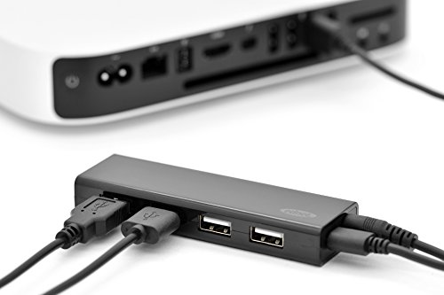 ednet USB 2.0 HUB, 4-port, Datenrate bis zu 480MBps, 5V/3.5A Netzteil, schwarz - 4